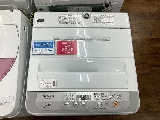 Panasonic 全自動洗濯機　NA-F50B11　5.0㎏　2018年製　114L