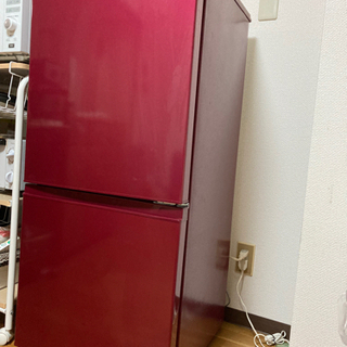 【ネット決済】2018年製！ワインレッドの2ドア冷蔵庫