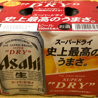 【ネット決済】アサヒスーパードライ　350ml ✖️ 6本　再々値下！