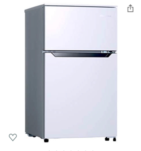 美品。2020年製 93L 2ドア 冷蔵庫