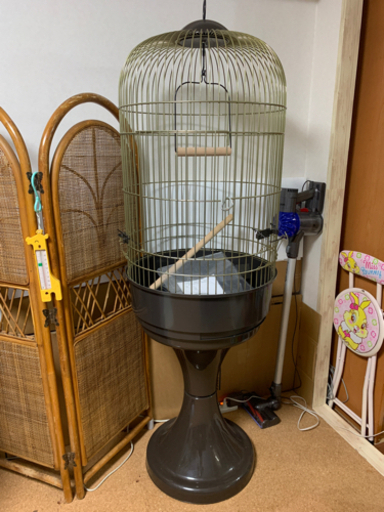 ファープラスト　鳥籠　中型　スタンドセット　ゴールド