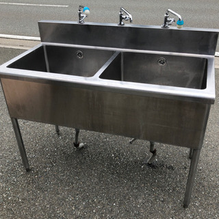 ⭐︎中古品　2槽シンク　1200x600x800mm 厨房機器⭐︎