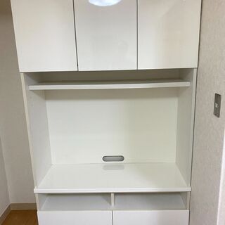 ニトリワードローブポルテ80ホワイトミラー付 ニトリ