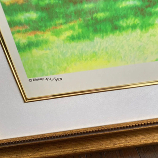 激安で。Disney版画 「ベンチでお昼寝」限定枚数