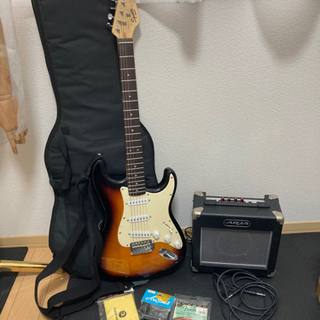 【ネット決済・配送可】エレキギター&アンプセット　ソフトケース付き