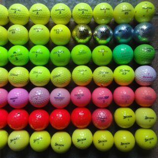ゴルフボール　カラーボールいろいろ ５６球