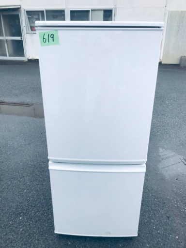 619番 シャープ✨ノンフロン冷凍冷蔵庫✨SJ-D14A-W‼️