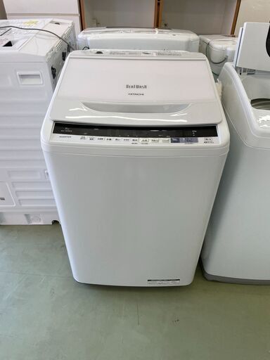 【リサイクルショップ　ピカソ　小松原】2017年製　８kg　洗濯機　HITACHI 日立 BEAT WASH 全自動洗濯機 ８kg BW-V80BE5★1103★