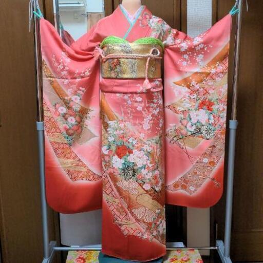 振り袖(り)、長襦袢、袋帯、小物セット