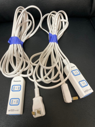 ほぼ未使用品　Panasonic 5M 延長コード　2本セット　3口