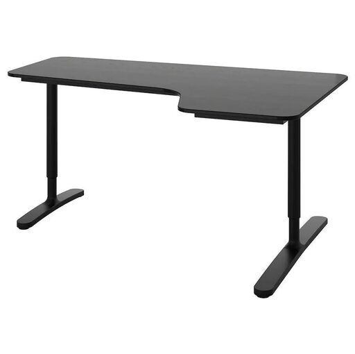 IKEA 昇降式 デスク BEKANT 定価29990円  イケア  机 PCデスク テレワーク テーブル 黒 L字  ベカント
