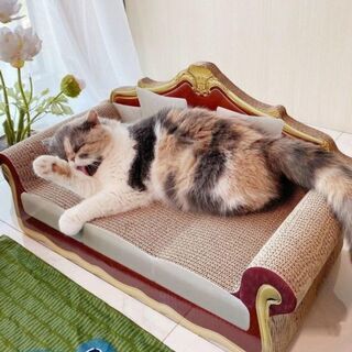 猫の爪とぎ　豪華なソファー型