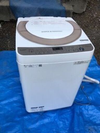 Y!　 SHARP シャープ 全自動洗濯機 7kg ES-KS70T-N 風乾燥機能付き 2018年製