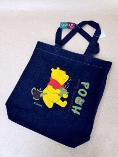 Disney ディズニー くまのプーさん Just Pooh デニム生地 手提げかばん トートバッグ エコバッグ 可愛い Pickers 名鉄岐阜のバッグ トートバッグ の中古あげます 譲ります ジモティーで不用品の処分
