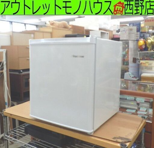 1ドア冷蔵庫 2017年製 ハイセンス EH-R42W サイコロ冷蔵庫 小型 コンパクト Hisense 幅43.9×奥47×高51cm 百Lクラス以下 札幌 西野店
