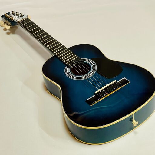 美品 Makway ミニギター FG10BLS ブルー 全長76cm ソフトケース\u0026おまけ付き