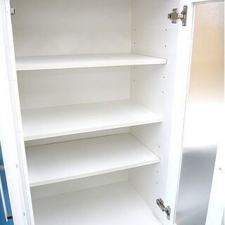 札幌 食器棚 幅59×奥行42×高さ181cm 耐震ロック付 白 ホワイト スリム食器棚 キッチン収納 本郷通店 札幌 食器棚 幅59×奥行42×高さ181cm 耐震ロック付 白