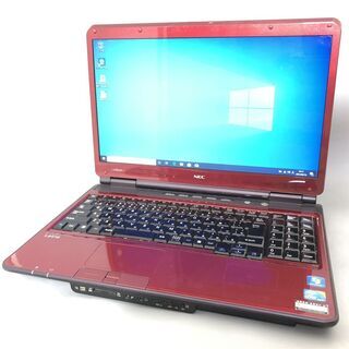 人気色 赤 Windows10 搭載 中古動作良品 15.6型 NEC PC-LL750BS1YW