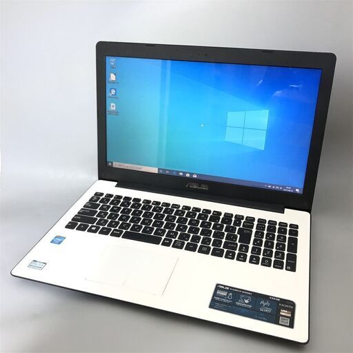 新品高速SSD ホワイト色 中古良品 Windows10 15型ワイド ASUS X553M ノートパソコン Celeron N2830 4GB DVDRW 無線 カメラ Office