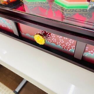 引き取り限定】雛人形 ひな人形 3段 ガラスケース 在銘