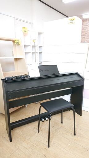 ★ CASIO/カシオ Privia プリヴィア 2017年製 電子ピアノ デジタルピアノ 88鍵盤 PX-760 スタンド付き 椅子付き 鍵盤楽器 ブラックウッド調☆近隣配送無料 買取帝国 朝霞店