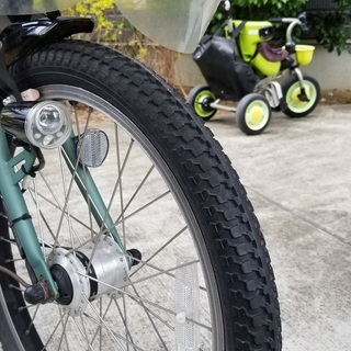 最終値下げ！（中古）ブリヂストン　電アシスト自転車　ビッケポーラe 　チャイルドシート レインカバー、カゴ付き！