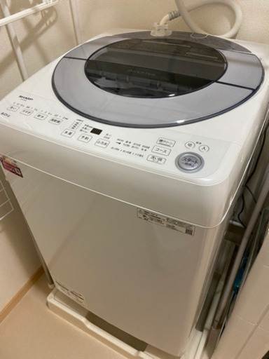 SHARP 2021年製インバーター付き全自動洗濯機　8キロ