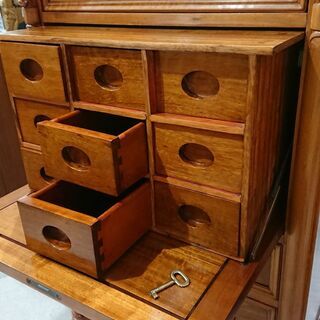 象嵌細工｜鍵付｜キャビネット