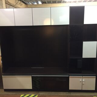 【愛品館市原店】モノクロカラー枠型TVボード【管理IIF007863-104】