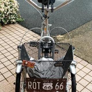 ★美品★ブリヂストン　ミンナ　三輪車　シルバー 整備済・美品＞ブリヂストン・ミンナ三輪自転車・シルバー 鍵付き