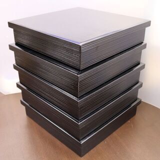 ☆ジモティー割引有り☆松花堂 切箔松葉 懐石弁当箱 未使用品