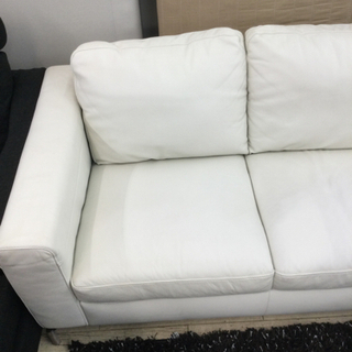 8/17【✨総革張り✨定価748,000円 NATUZZI EDITIONS 本革 カウチソファー 3人掛けソファ コーナーソファー L字ソファ ホワイト アイボリー 白】