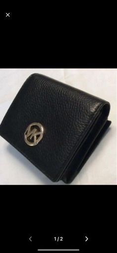 MICHAEL KORS  FULTON ブラックコンパクト　二つ折り財布