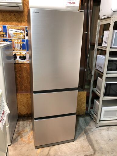 HITACHI 3ドア冷凍冷蔵庫 R-V38KV 2019年製-