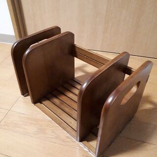 【値下げ¥300】木製スライド式ブックエンド