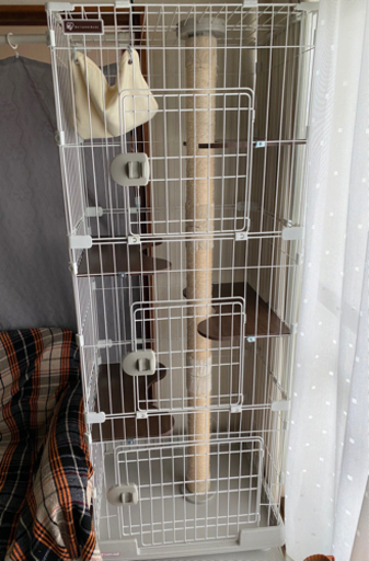 猫　キャットケージ　3段　アイリスオーヤマ　スリム