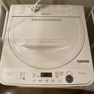 【ネット決済】【2021年製】　SHARP 縦型洗濯機(定価¥3...