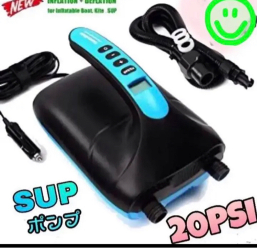 電動エアーポンプ DC12V 空気入れ\u0026空気抜き 両対応 最大圧力20PSI