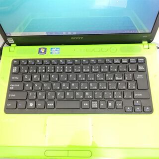新品高速SSD 蛍光緑 中古美品 Windows10 14型ワイド SONY VPCCA3AJ ノートパソコン 第2世代 Core i3 8GB DVDRW 無線 カメラ Office 新品高速SSD 蛍光緑 中古美品 Windows10 14型ワイド SONY VPCCA3AJ