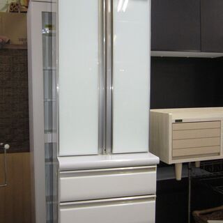 R219 高級 シギヤマ家具 スリム食器棚、キッチンボード、幅4...