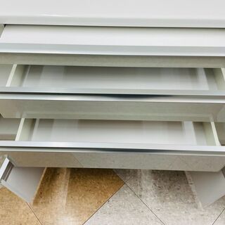 ⭐松田家具 2面レンジボード ✨定価￥109,780✨ 人気のホワイト ソフトクローザー⭐