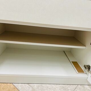 ⭐松田家具 2面レンジボード ✨定価￥109,780✨ 人気のホワイト ソフトクローザー⭐