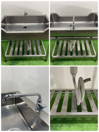 アズマ/azuma 業務用 ステンレス 舟形1槽シンク流し台 蛇口付き 店舗