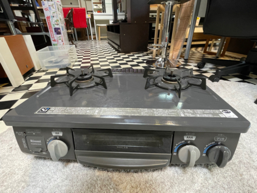 【リサイクルショップ八光　田上店　安心の3か月保証配達・設置OK　】リンナイ Rinnai KGM563DGR/LP [ガステーブル LPガス用 右強火力]2018年製