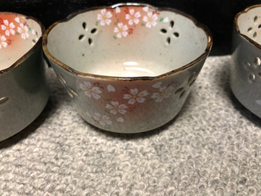 有田焼　花つづり　小鉢揃　5個セット　木箱付き