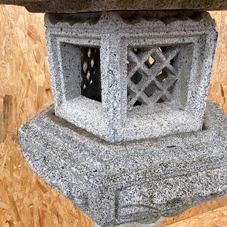 格価 石灯篭 高さ153㎝ 6段 庭石 観賞石 日本庭園 オブジェ 時代物 ①