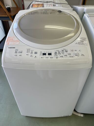 【リサイクルショップ　ピカソ　小松原】 2017年製　9kg　TOSHIBA 東芝 電気洗濯機 乾燥機能付き AW-9V5 ★4540★