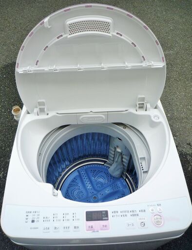☆シャープ SHARP ES-GE60N-P 6.0kg 風乾燥機能搭載全自動洗濯機◆節水業界最高水準のスタンダードモデル