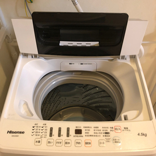 【ネット決済】【美品】2016年製　ハイセンス　洗濯機　4.5kg