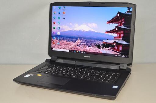 中古ゲーミングノートPC Windows10+office 爆速SSD2TB MOUSE i7901PA1 i7-7700K/メモリー32GB/17.3インチ/4K液晶/GEFORCE GTX1080/無線内蔵